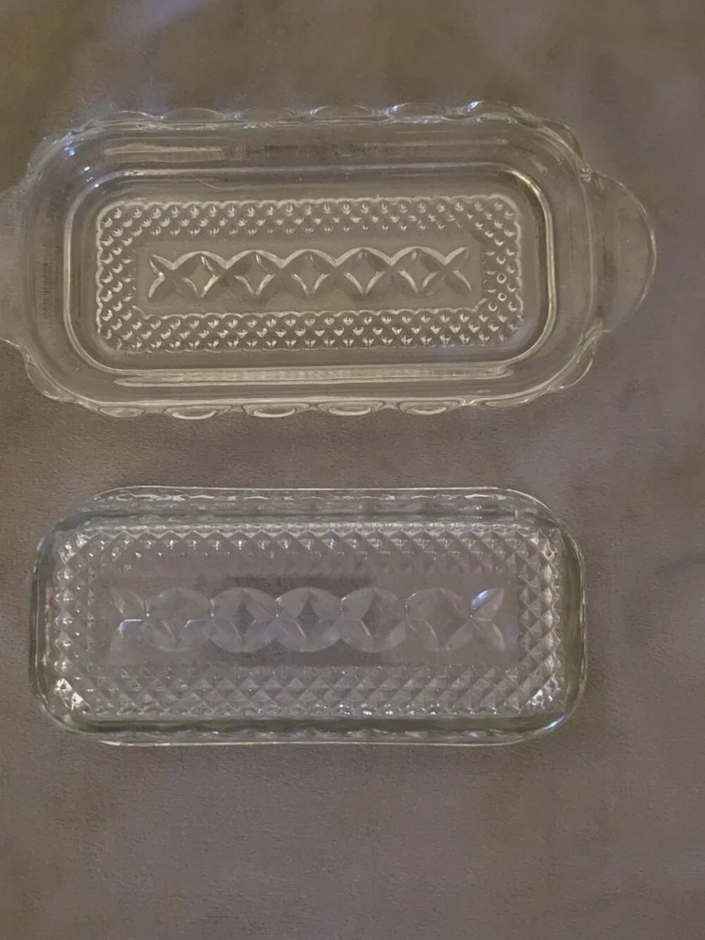 Vintage Wexford Pattern Anchor Hocking Glass Butter Dish Pressed Glass